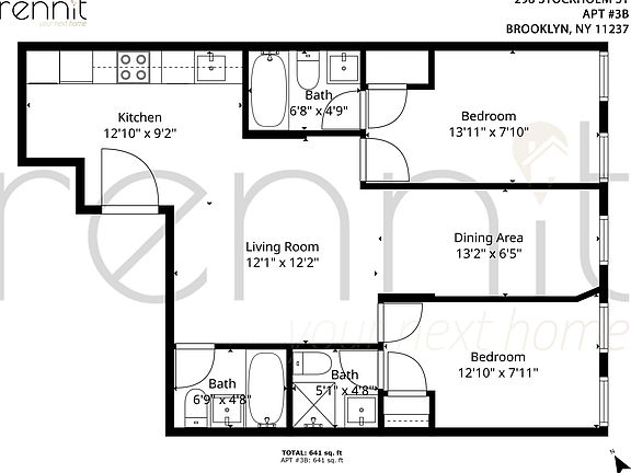 2nd image of 298 Stockholm St APT 3L