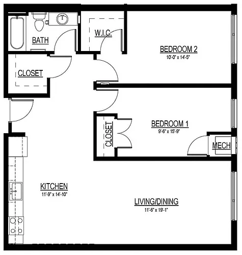 Floor plan 2 Bedroom