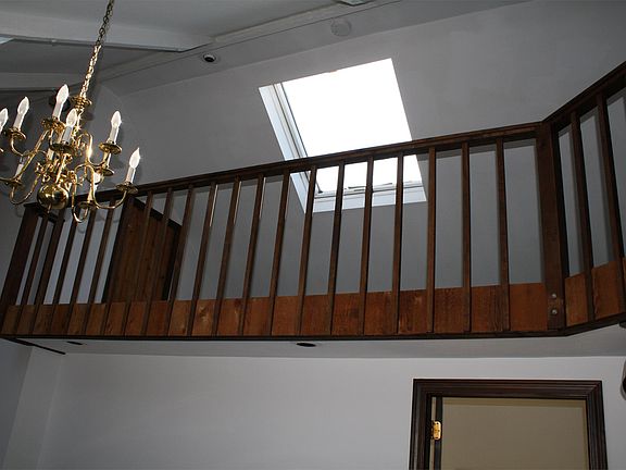 Upstairs loft has room for reading space, mediation space, etc. Also a large storage area as well.