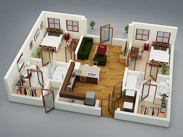 Metro Park East - MOD 5 - 2 Beds - 2 Baths - 354 Sq. ft.