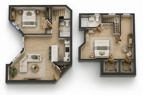 Floor plan Townhome - Large