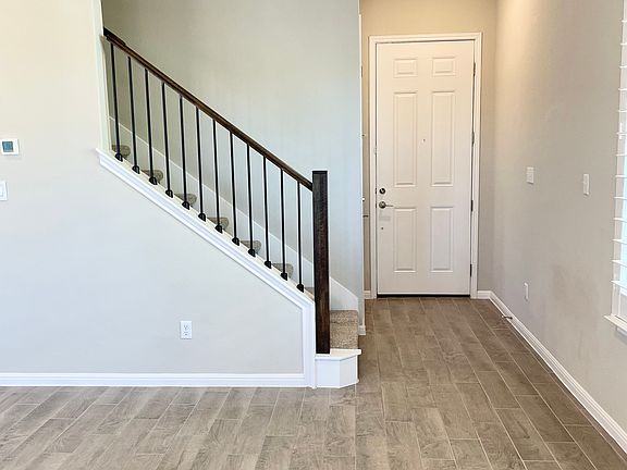 Front door and staircase