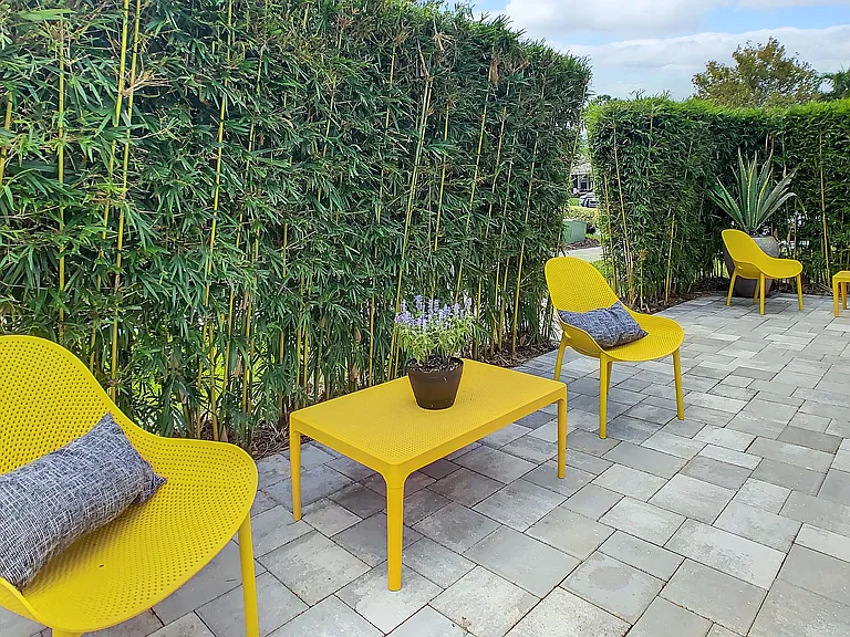 Read a book or connect with neighbors at one of our inviting outdoor seating areas.