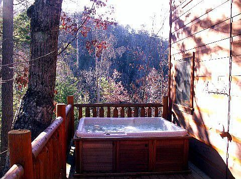 Back Deck with Hot Tub