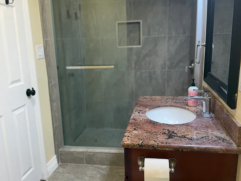 Storage building bathroom