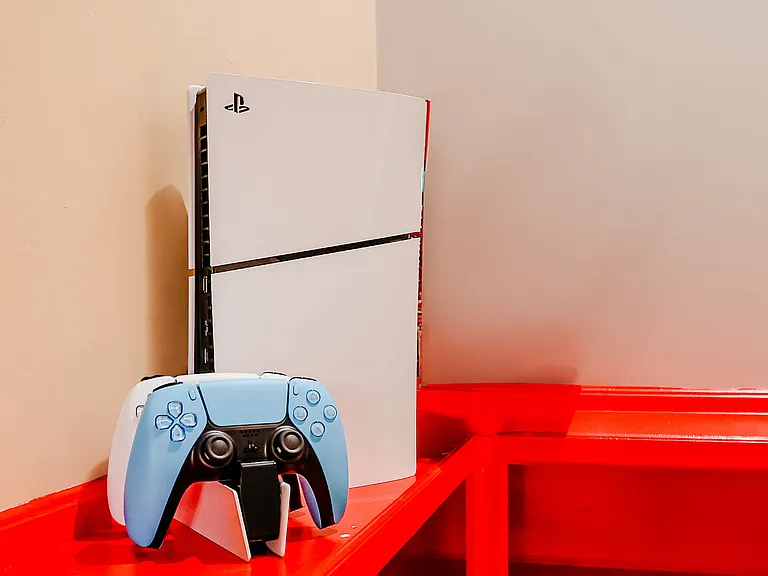 A gaming setup centered around the latest PlayStation, providing endless hours of entertainment and cutting-edge gameplay for enthusiasts.