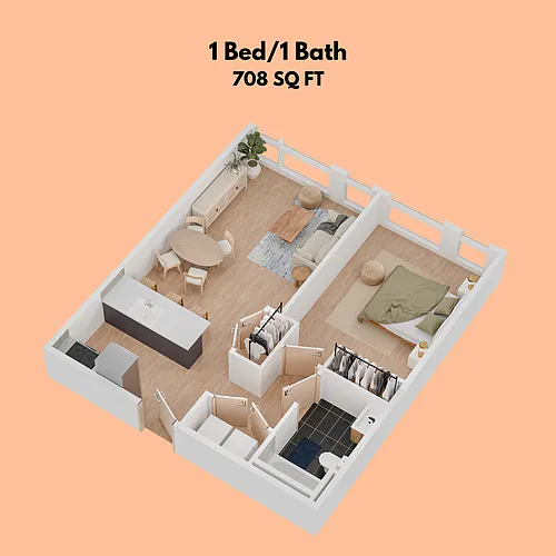 Floor plan 1 Bedroom
