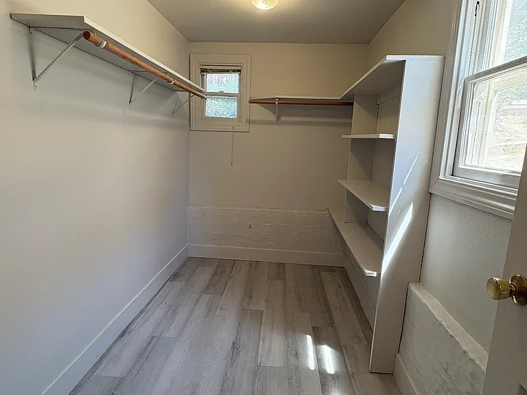 This is the huge walk in closet that is the length of the main bedroom