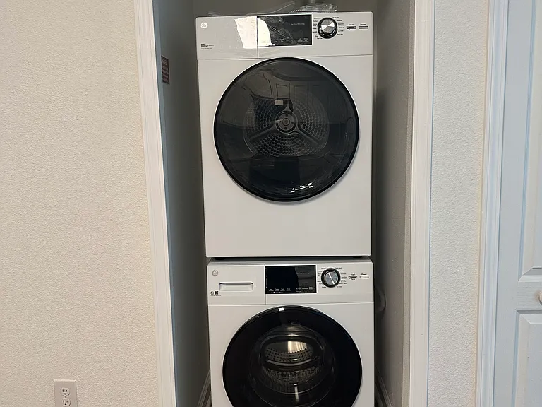 Brand New GE stackable washer/dryer.