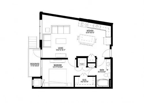 Floor plan One Bedroom G