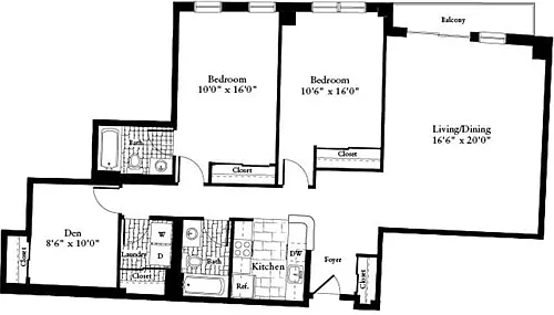 Floor plan 2 Bedrooms II