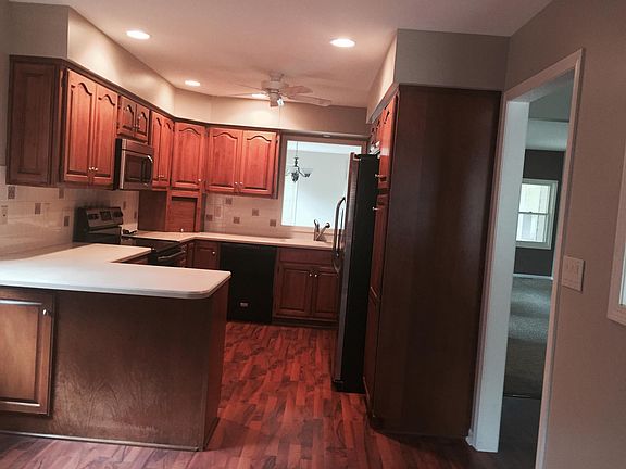 View from informal eating area in kitchen looking into kitch