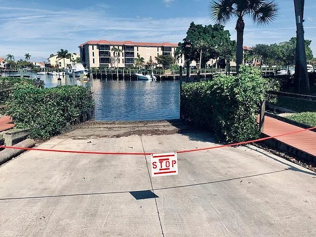 Entrance to Boat Dock. Why leave your home when you can dock your boat for free at your house.