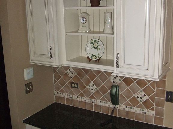 Planning desk with beadboard openshelf