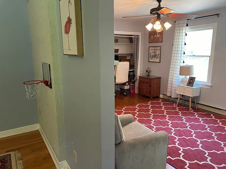 Downstairs right bedroom/office suite with private bathroom and shower