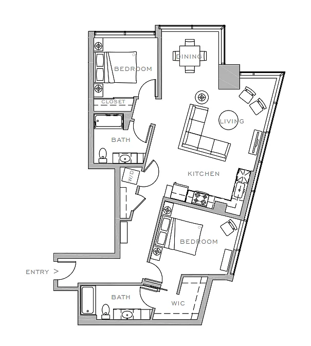 Floor plan 2X2 C