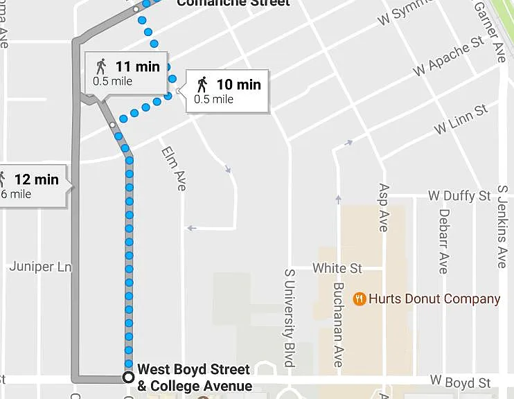 Walking Distance to OU