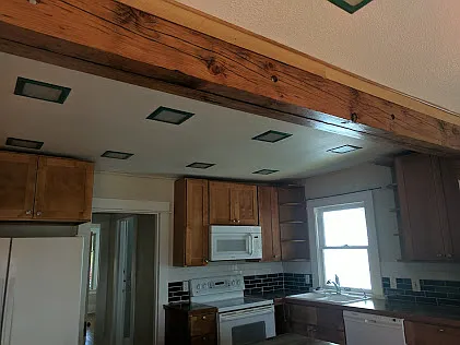 Full kitchen with island