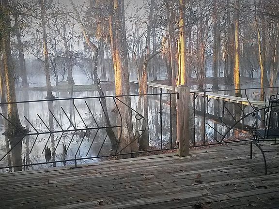 High water view from deck