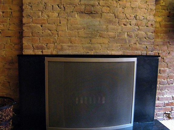 Marble working wood-burning fireplace (upstairs)