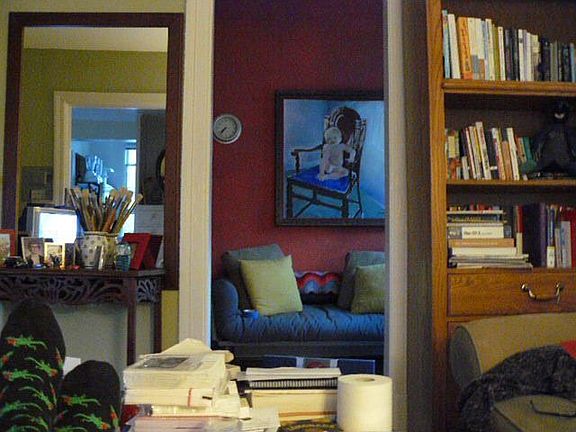 living room to den
