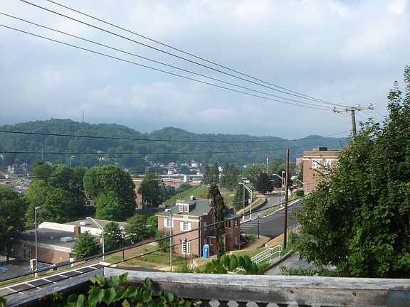 Deck overlooking Bluefield State College