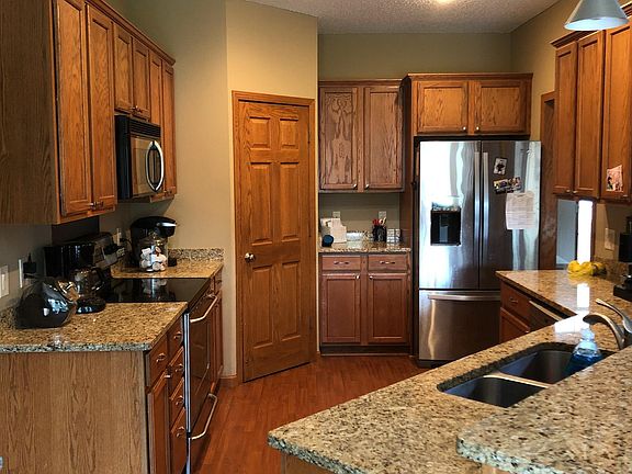 Open kitchen with large pantry