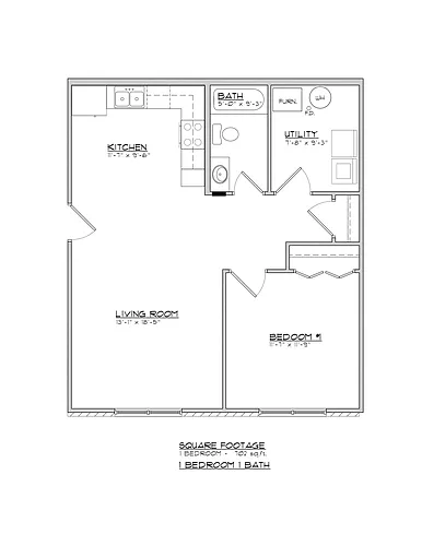 Floor plan 1 Bed 1 Bath