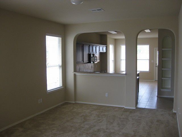 Kitchen opens to family room 