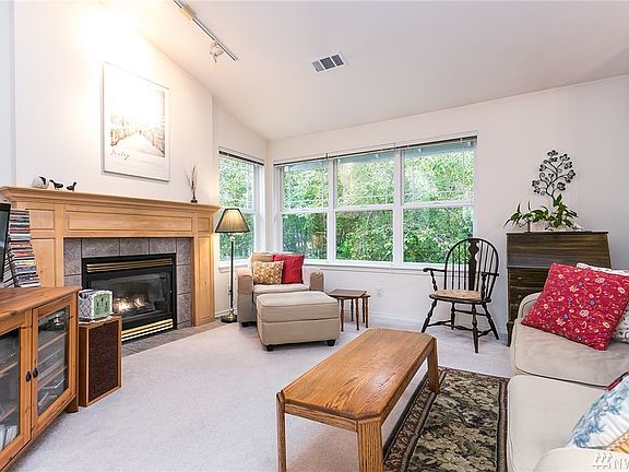 Natural gas fireplace. 