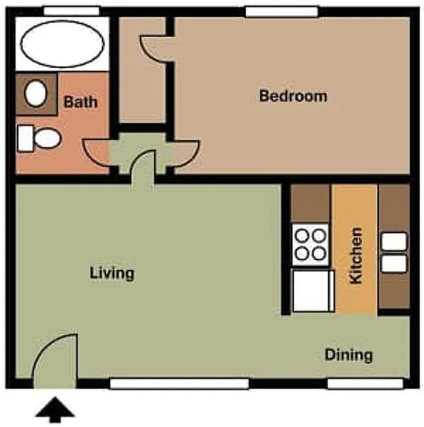 Floor plan One Bedroom