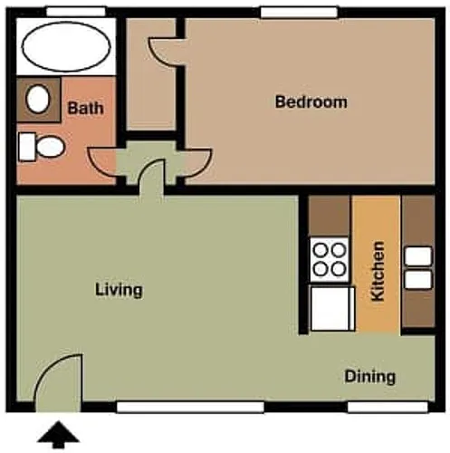 Floor plan One Bedroom