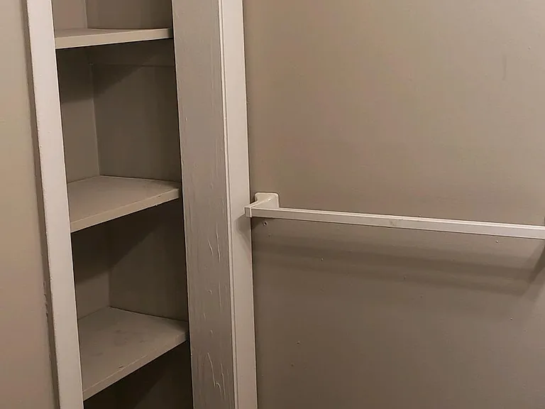View: Spacious linen closet.