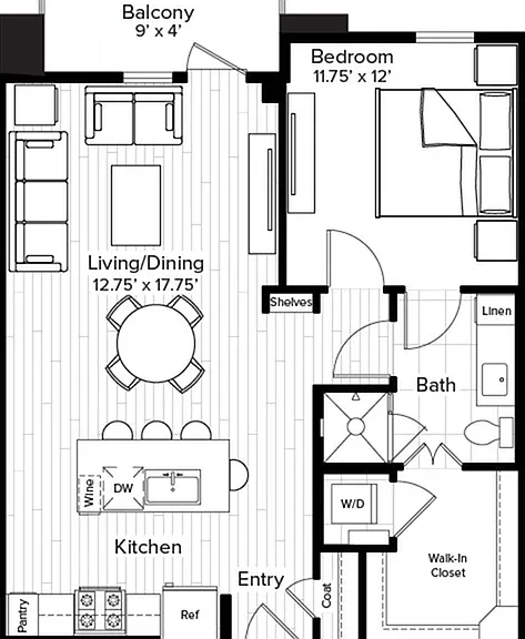 1 Bed 1 Bath 1 Bed 1 Bath