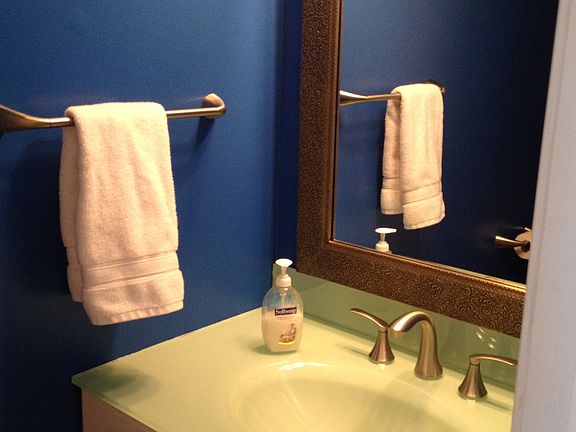 newly updated powder room