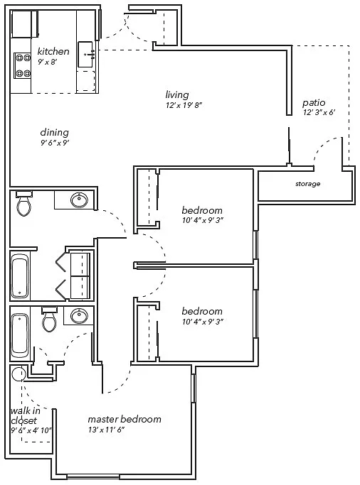 Floor plan Three Bedroom