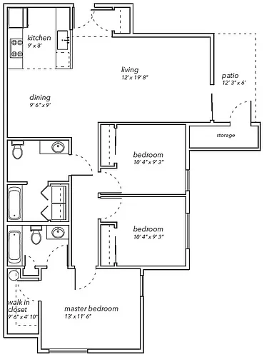Floor plan Three Bedroom
