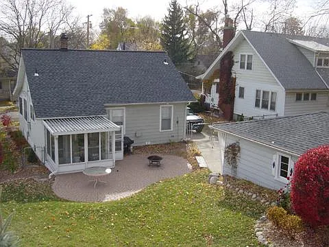 backyard patio & garage