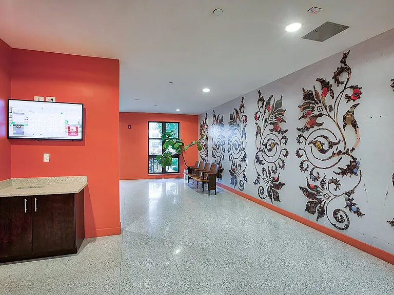 Building lobbies welcome residents and guests