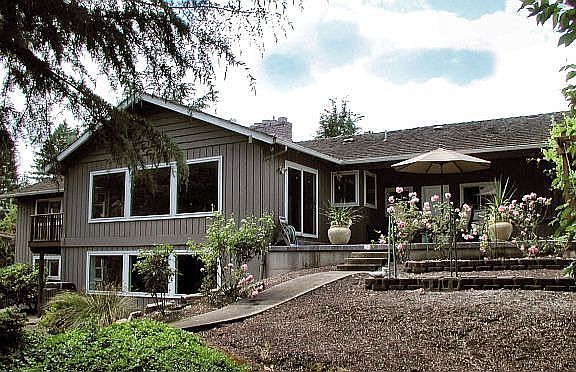 Private backyard with outdoor living space