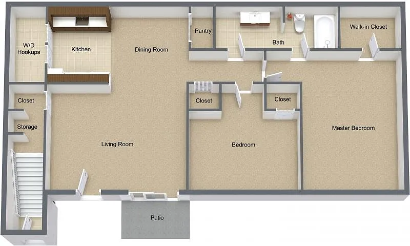 Floor plan 2 Bedroom Deluxe