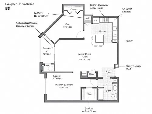 Floor plan Model B3