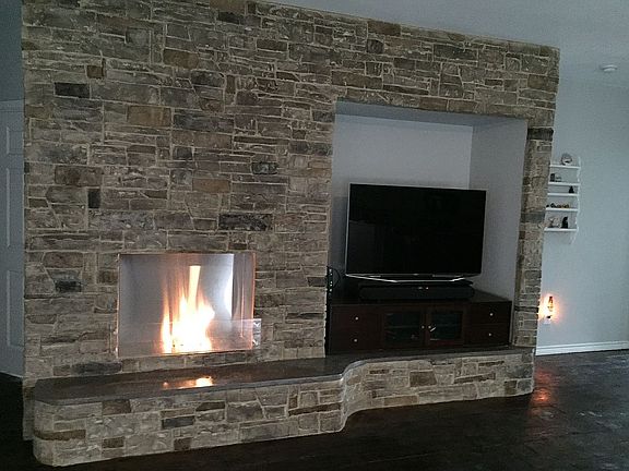 Ethanol burning fireplace
