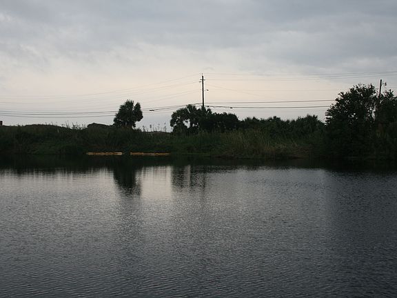 Backyard view of lake