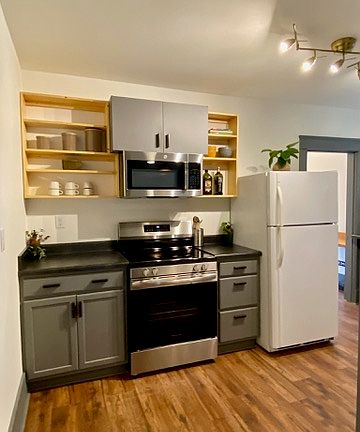 Open Shelves for spices, etc