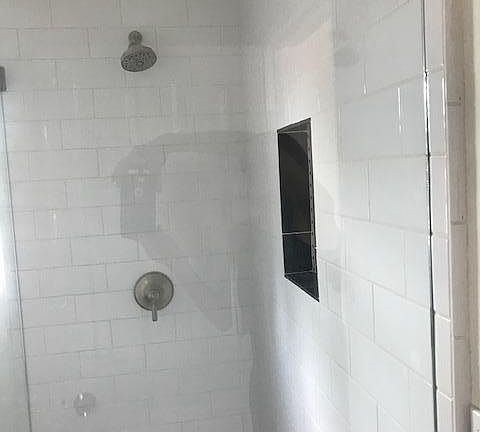 Subway tile shower