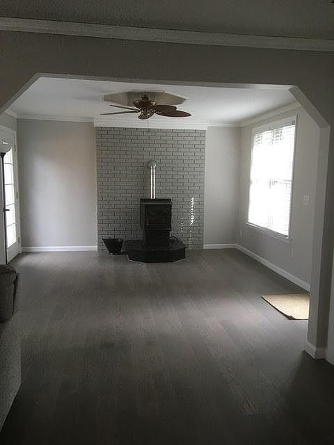 Front Entry Room with Pellet stove