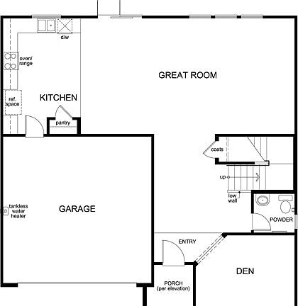 1st Floor Plan, courtesy of KBHome