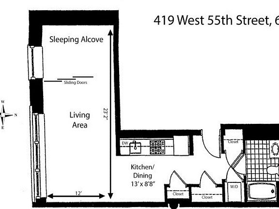 2nd image of 419 W 55th St APT 6A