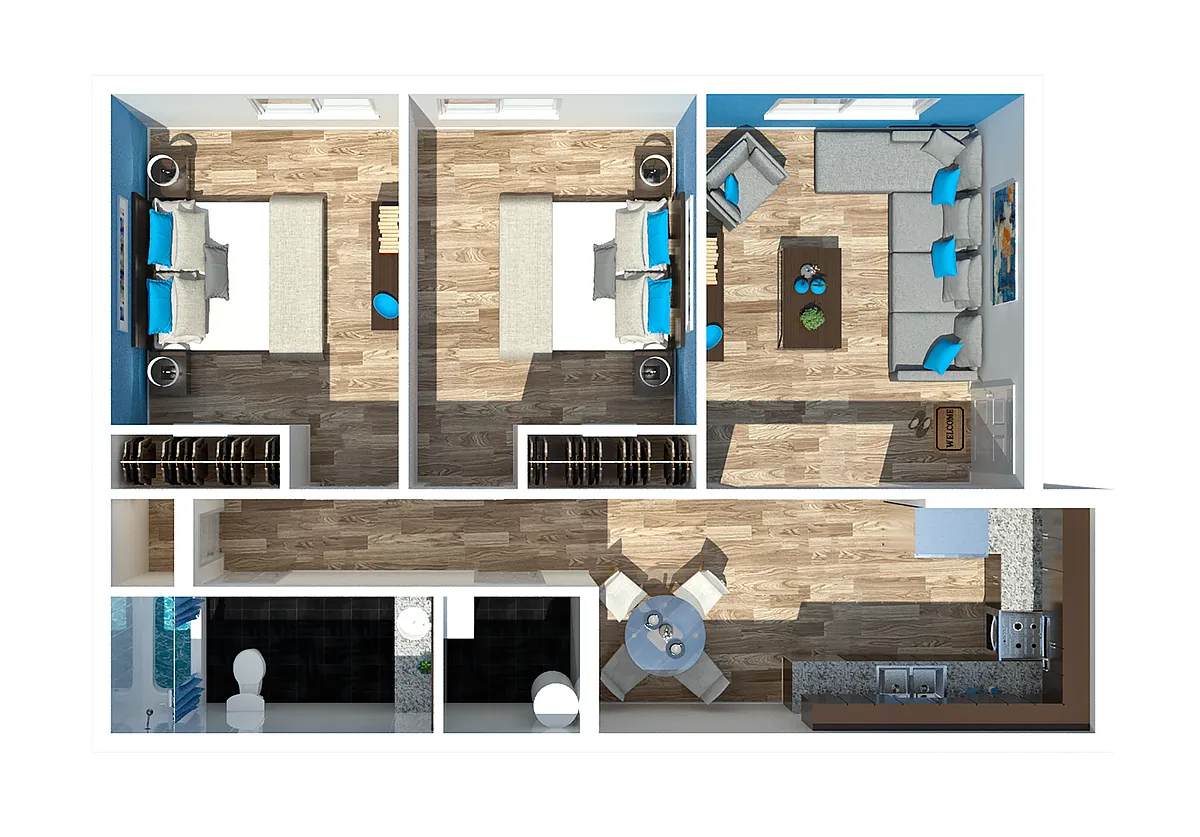 Floor plan 2 Bedroom Edmondson